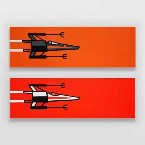 Two X-Wing fighters