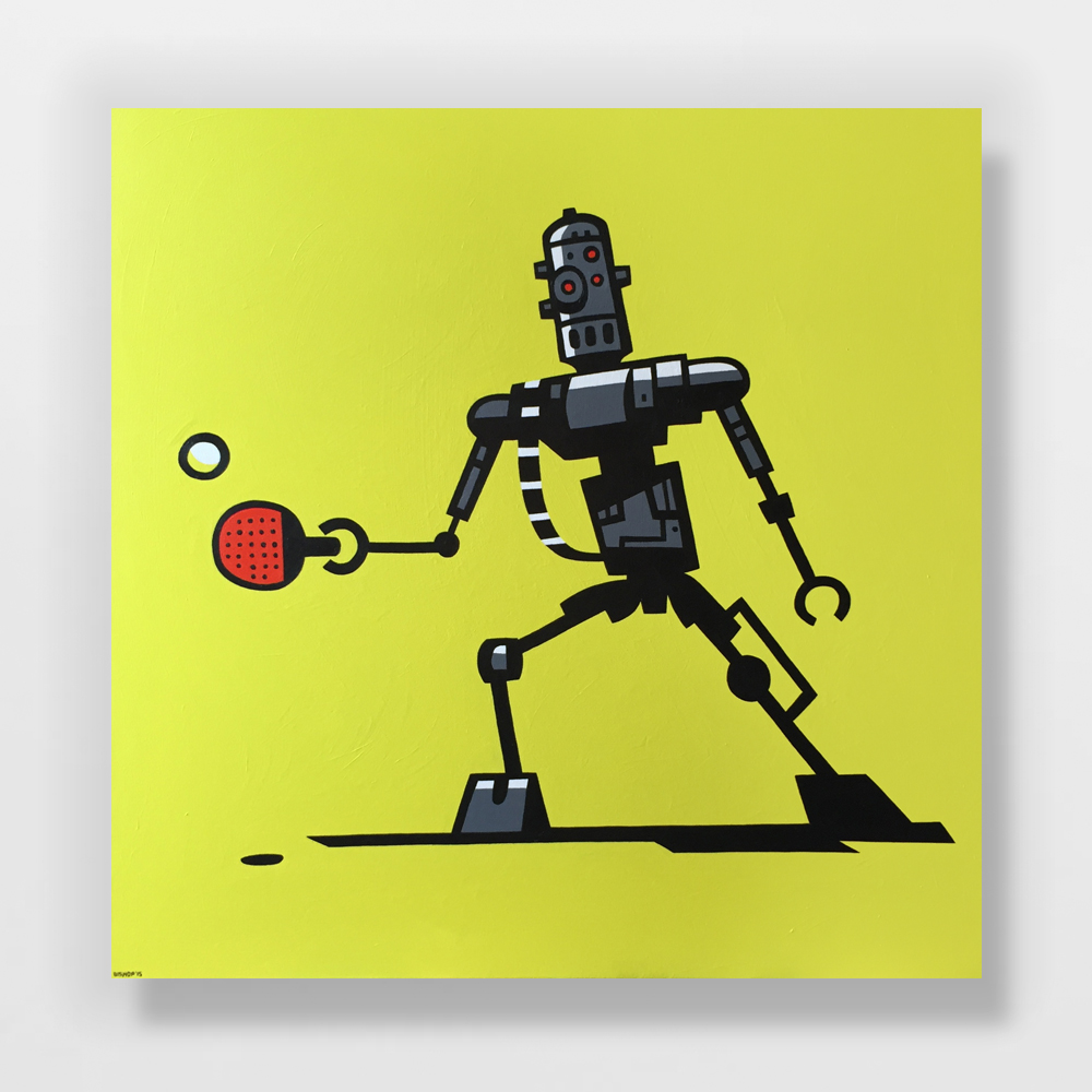 Robot playing ping pong