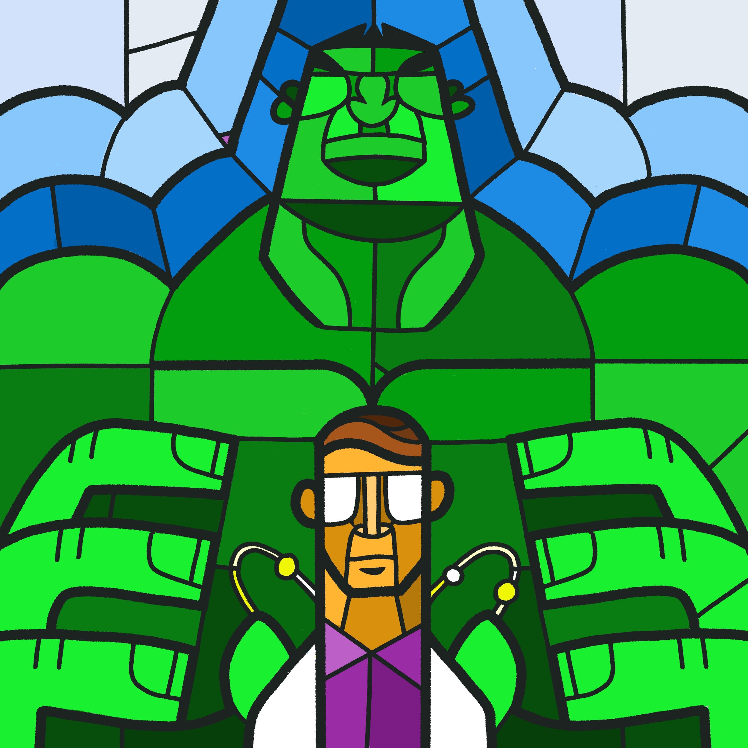Stained Glass Hulk