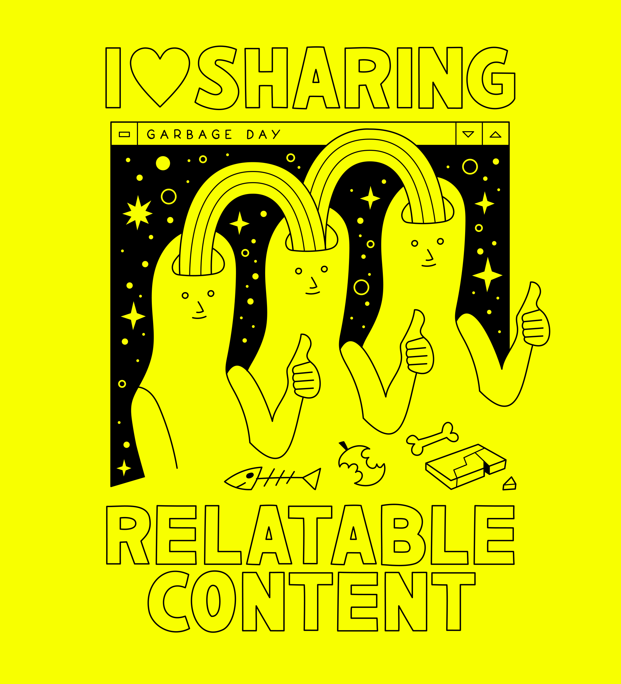 Garbage Day sharing t-shirt design